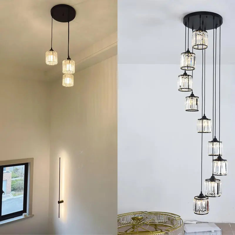 lustre en cristal moderne pour un éclairage intérieur élégant