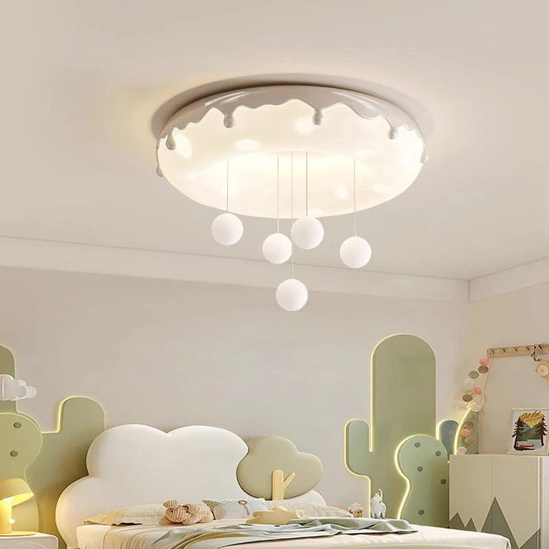 plafonnier en forme de beignet pour chambre d'enfant moderne et chaleureux