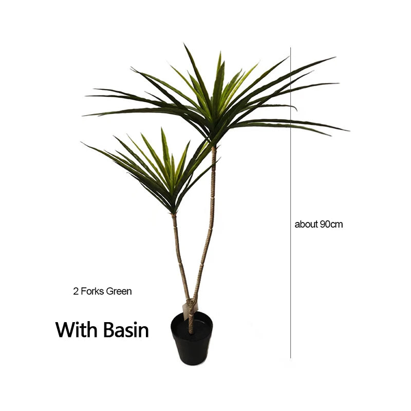 plantes artificielles dracaena pour décoration intérieure tropicale