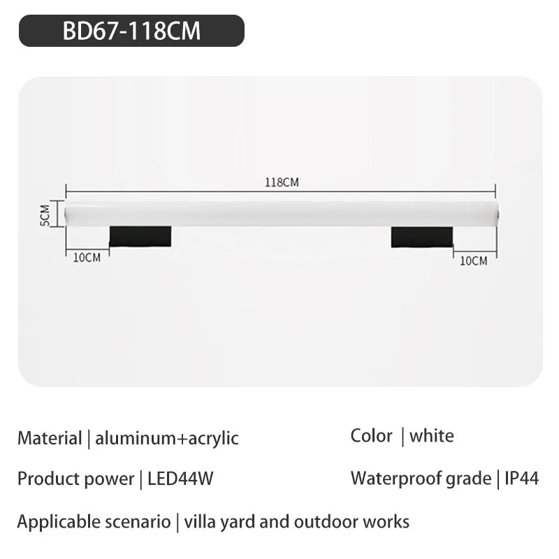 applique murale led étanche pour éclairage moderne intérieur