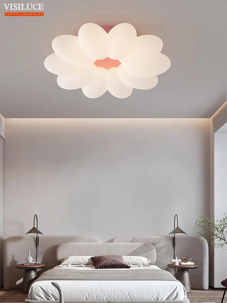 plafonnier led fleurs pour chambre d enfant trois couleurs lumière