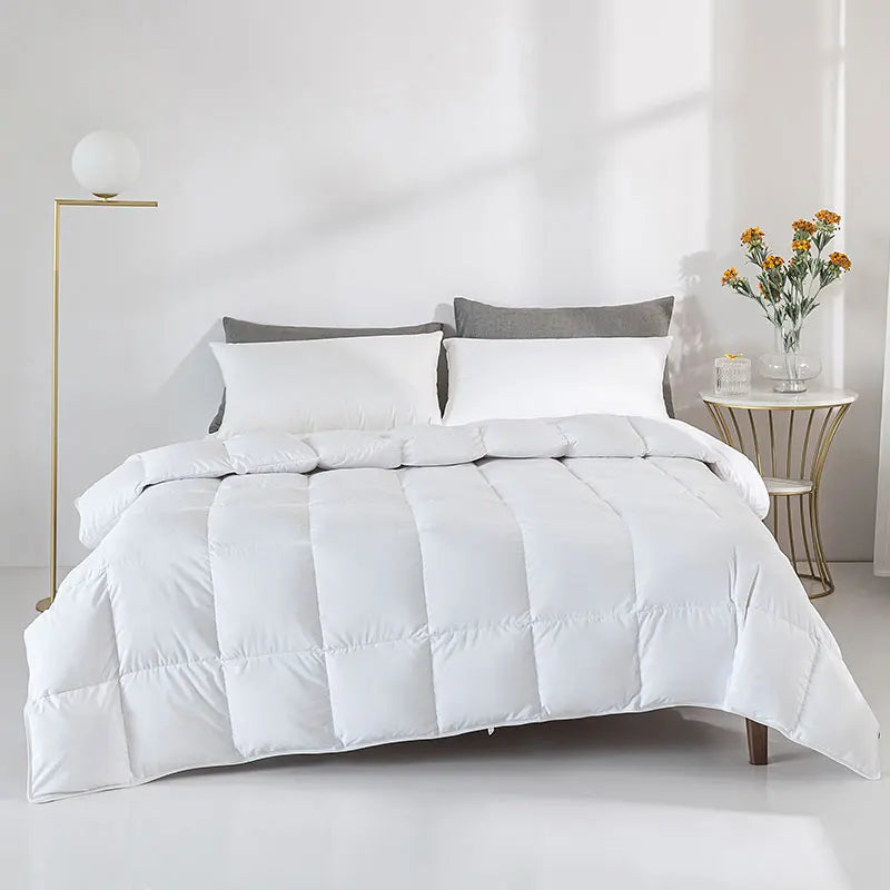 couette en duvet d'oie luxe 100 coton pour été et hiver