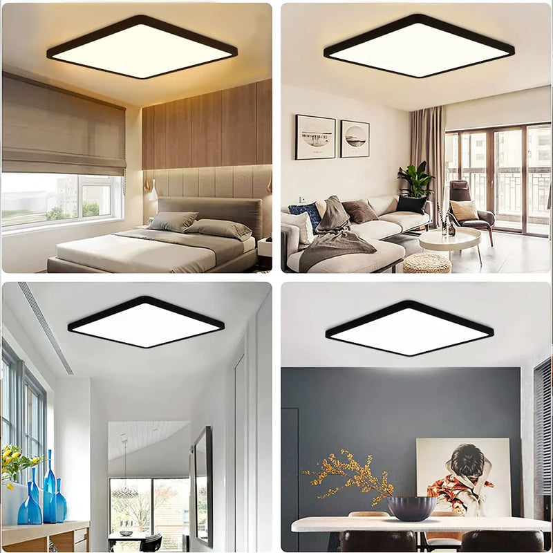 plafonnier led encastré ultra mince moderne pour intérieur