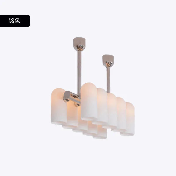 lustre en verre laiteux luminaire suspendu design moderne élégant