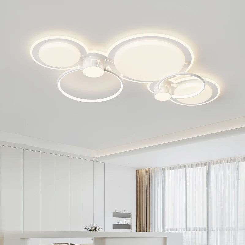 plafonnier led moderne avec anneau créatif pour intérieur décoratif