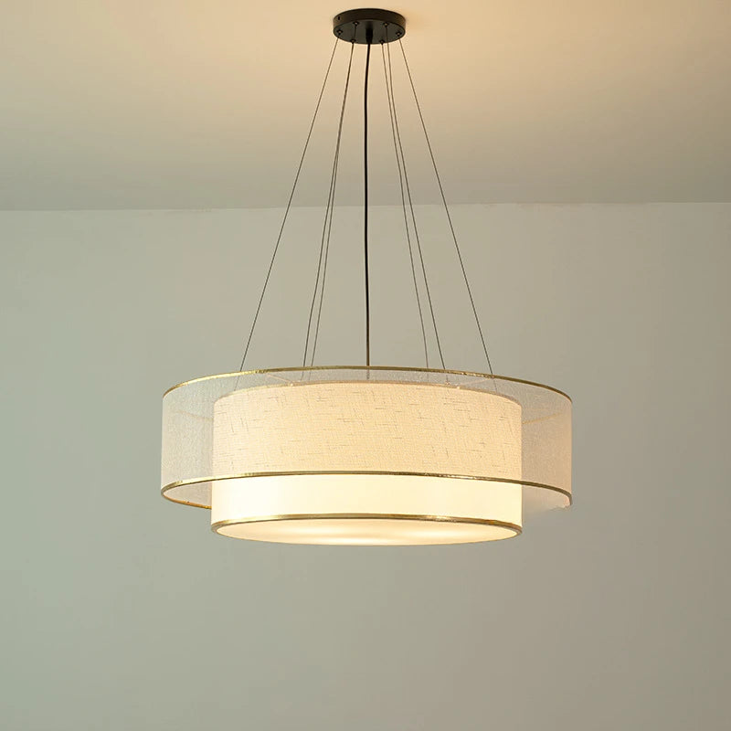 lustre circulaire moderne en tissu pour intérieur élégant