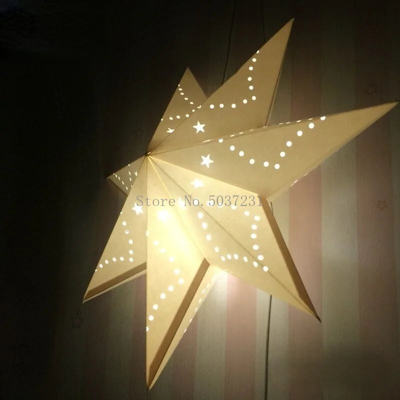 lustre créatif étoile à cinq branches led décoratif suspendu