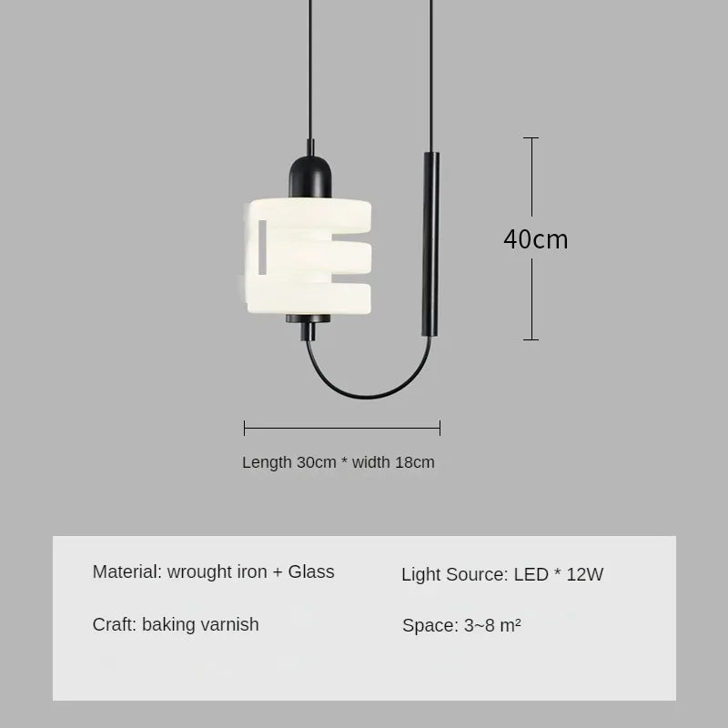 lustre en verre minimaliste pour éclairage intérieur moderne