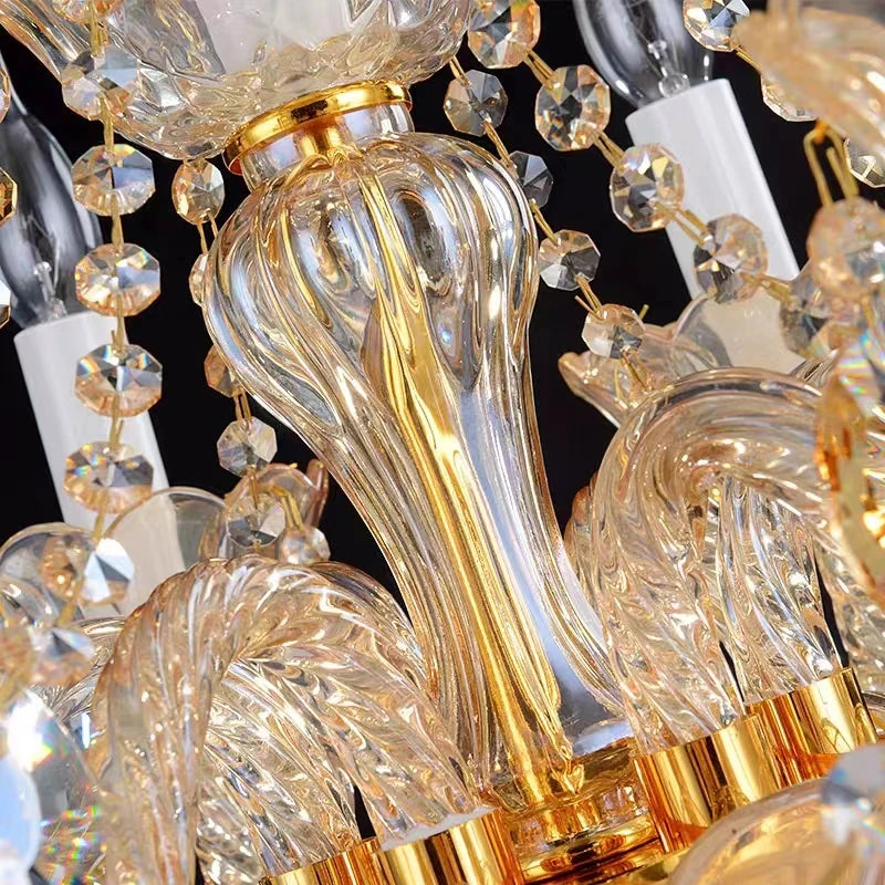 lampe de table en cristal de luxe pour décoration intérieure