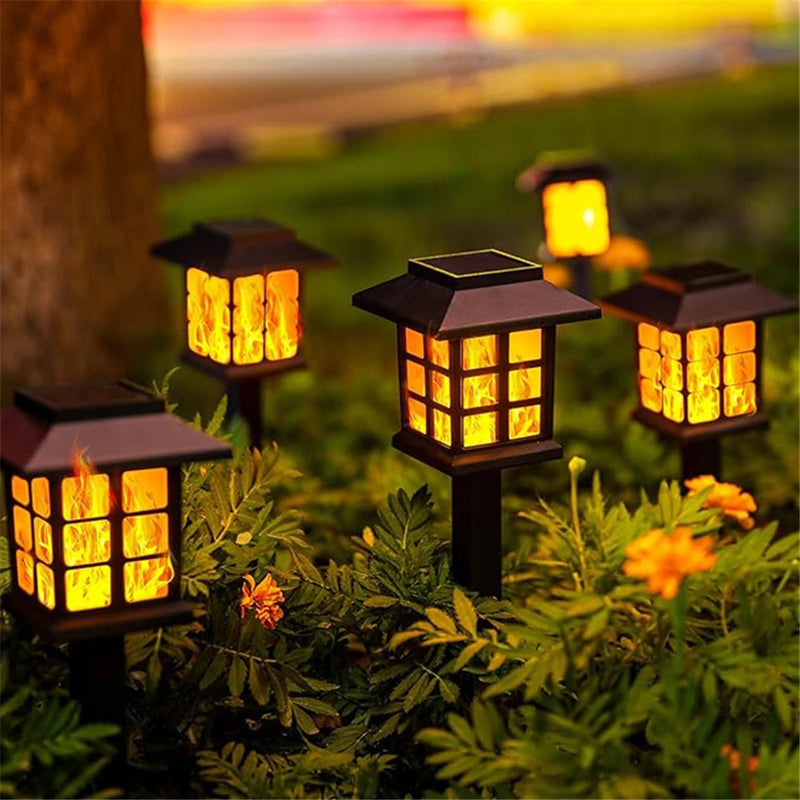 lot de lampes torches solaires décoratives pour jardin extérieur