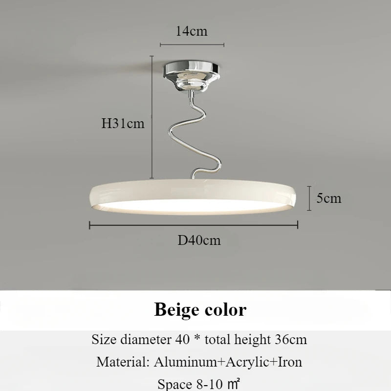 lustre moderne simple style nordique en aluminium avec lumières LED