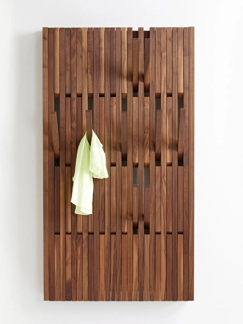 porte-manteau mural en bois pour vêtements et clés