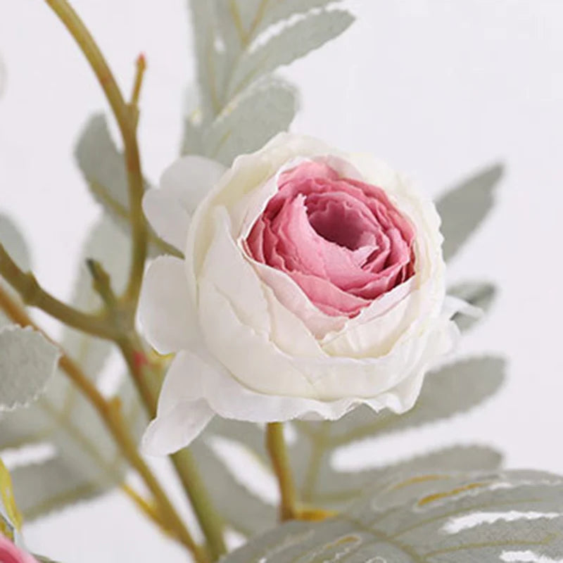 bouquet de roses artificielles en tissu pour déco mariage et maison