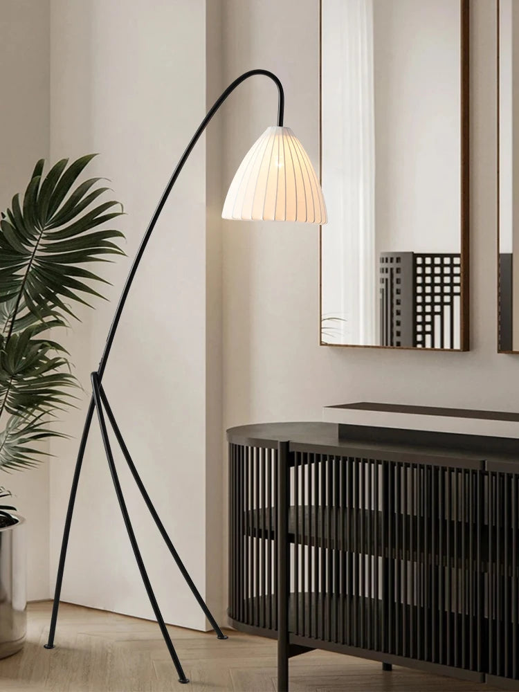 lampe à poser moderne minimaliste en fer et tissu