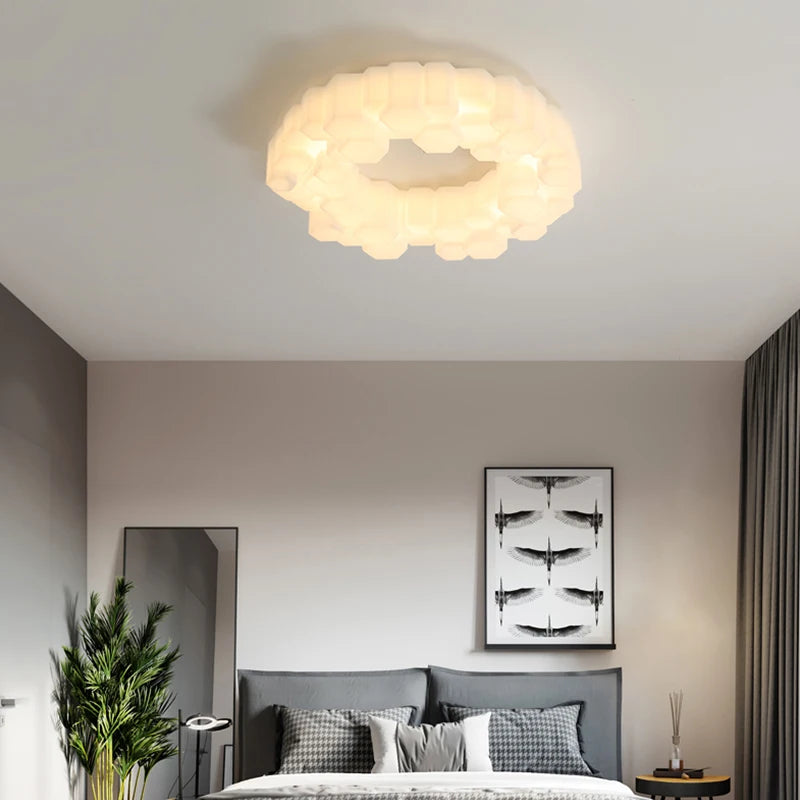 plafonnier led en forme de nuage design nordique minimaliste