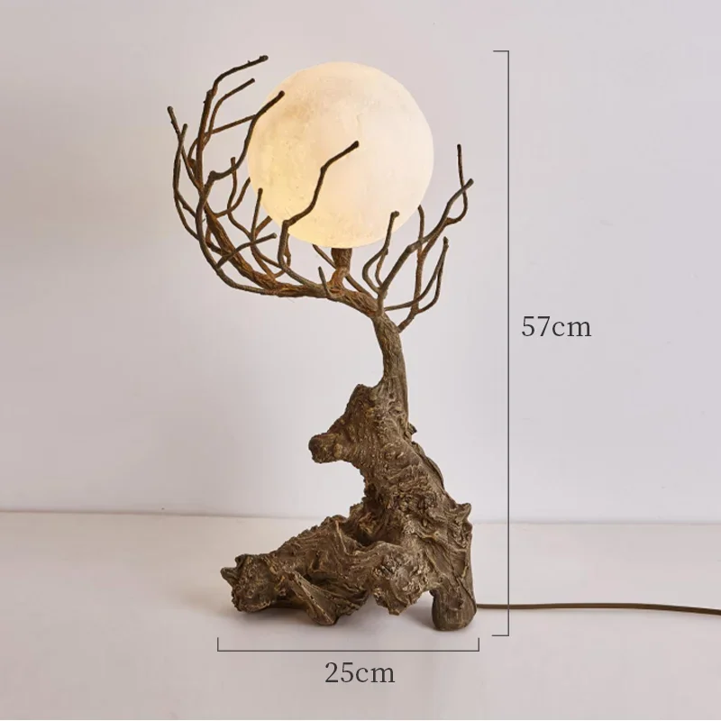 lustre suspendu en forme de branche d'arbre à led décor rétro