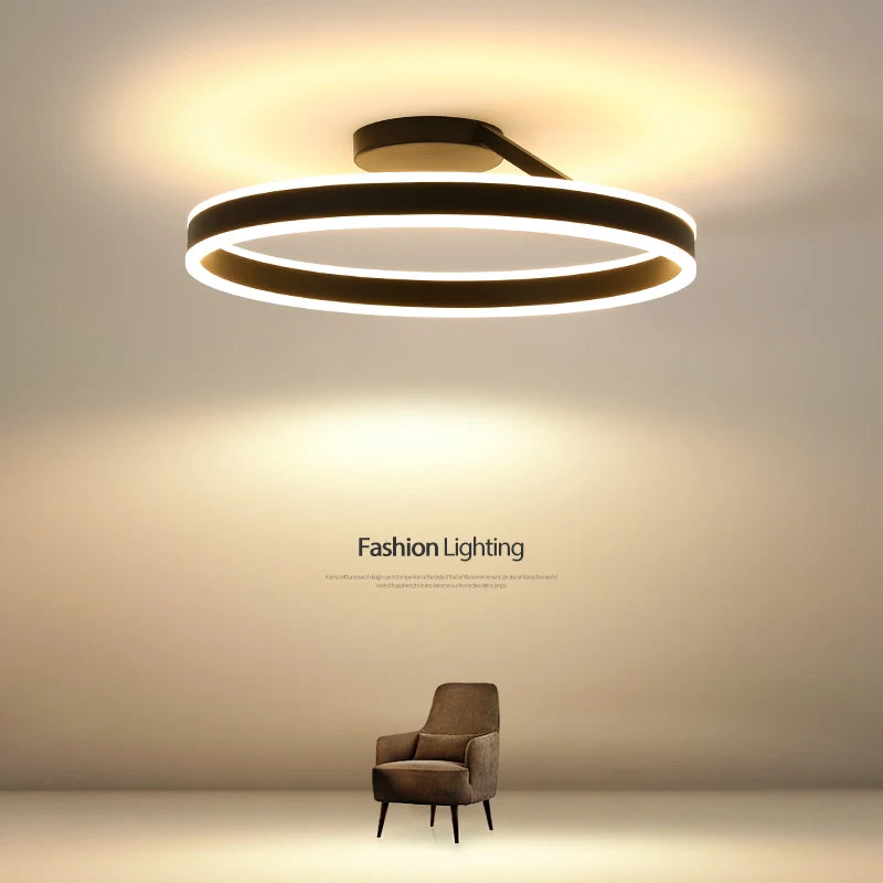 lustre minimaliste rond pour éclairage intérieur de luxe
