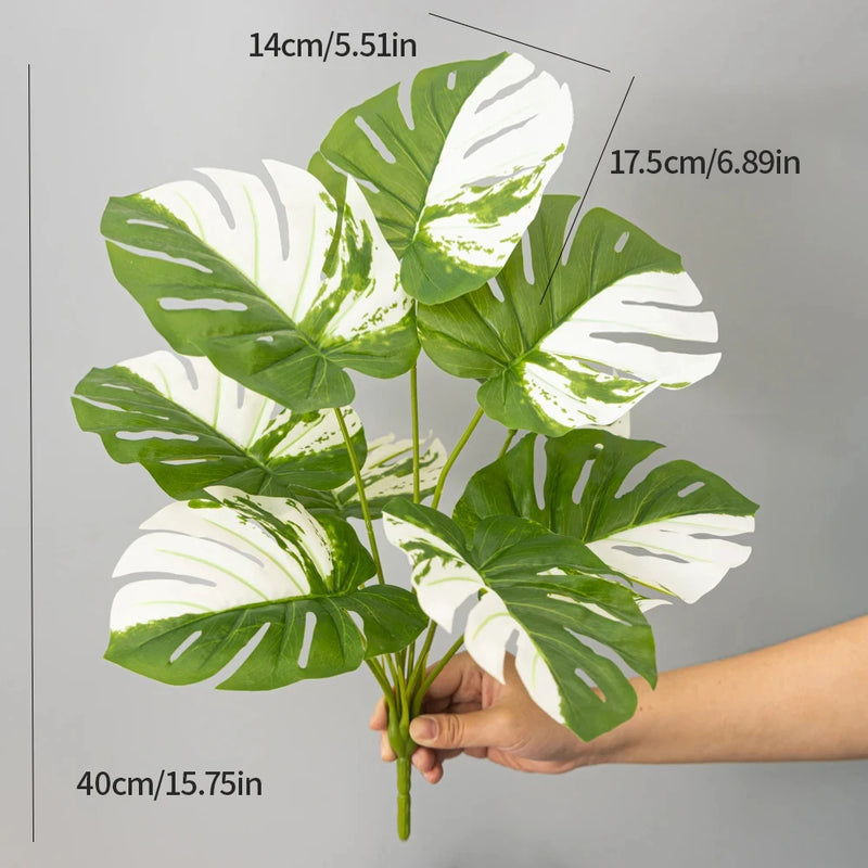 plante tropicale artificielle avec feuilles de bananier pour décoration jardin