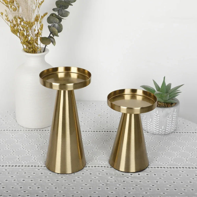 lot de 3 bougeoirs en métal pour décoration mariage et cadeaux luxe