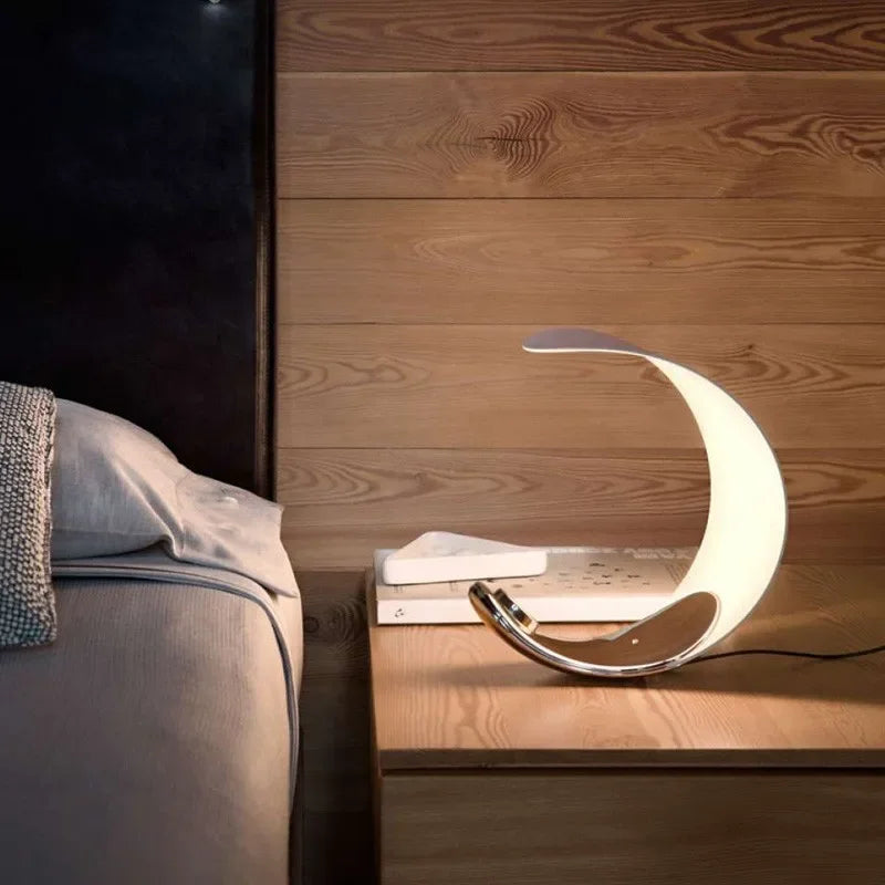 lampe de chevet nordique décorative en forme de lune led 2024