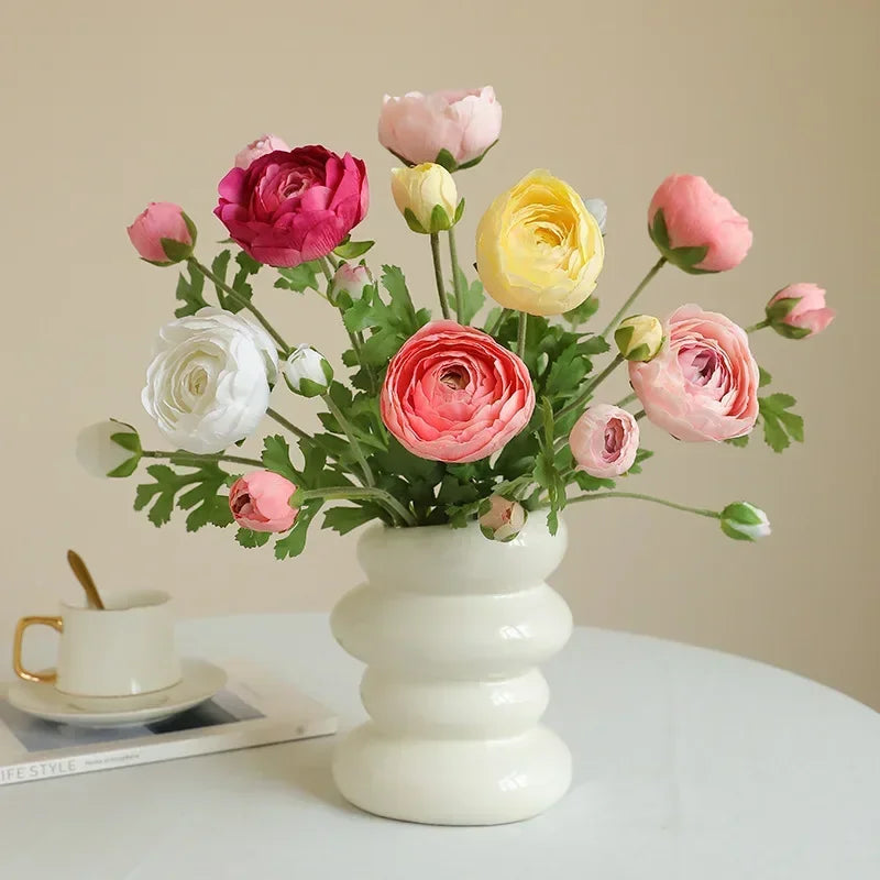 fleurs artificielles en soie pour décoration de jardin et balcon