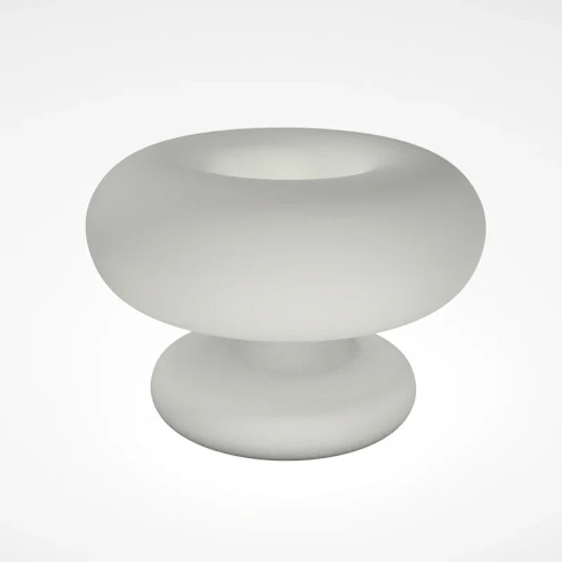 lampe de table moderne cercle laiteux à intensité réglable