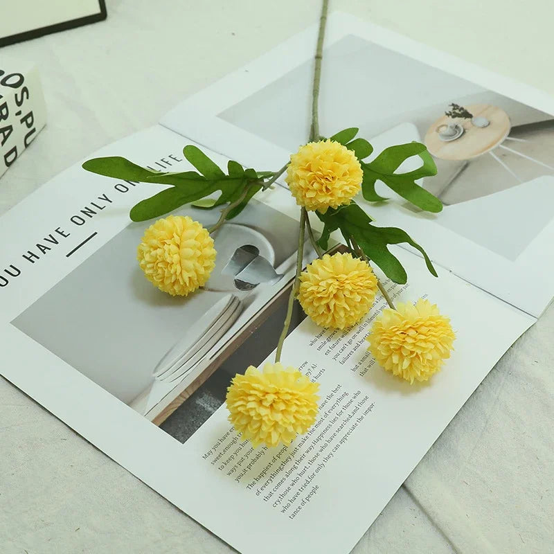 branche de chrysanthème artificielle pour décoration florale élégante