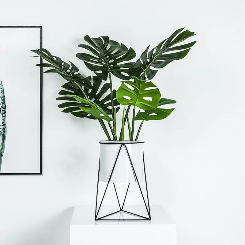 support de plante moderne en fer pour décoration intérieure et extérieure