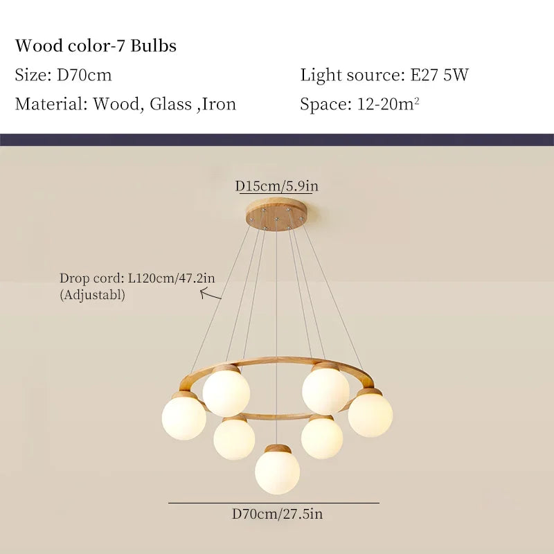 lustre en bois design pour décoration contemporaine maison