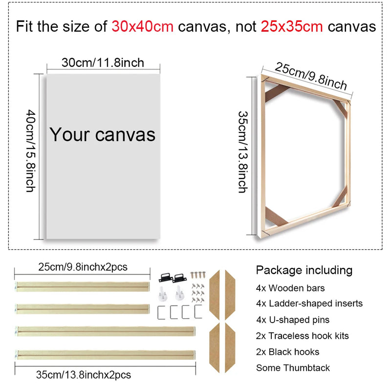 cadre mural en bois pour toiles et peintures décoratives