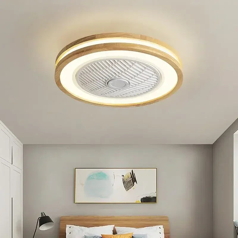 ventilateur de plafond moderne avec lumière télécommandé design élégant