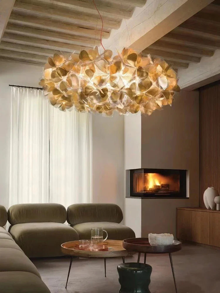 Italy Petal Lustre Led Chandelier Ceiling Pendant Lamps Suspension Hanging Light Fixture Indoor