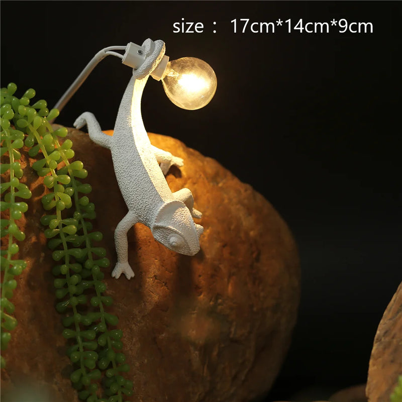 veilleuse lézard nordique lampe décorative moderne à LED