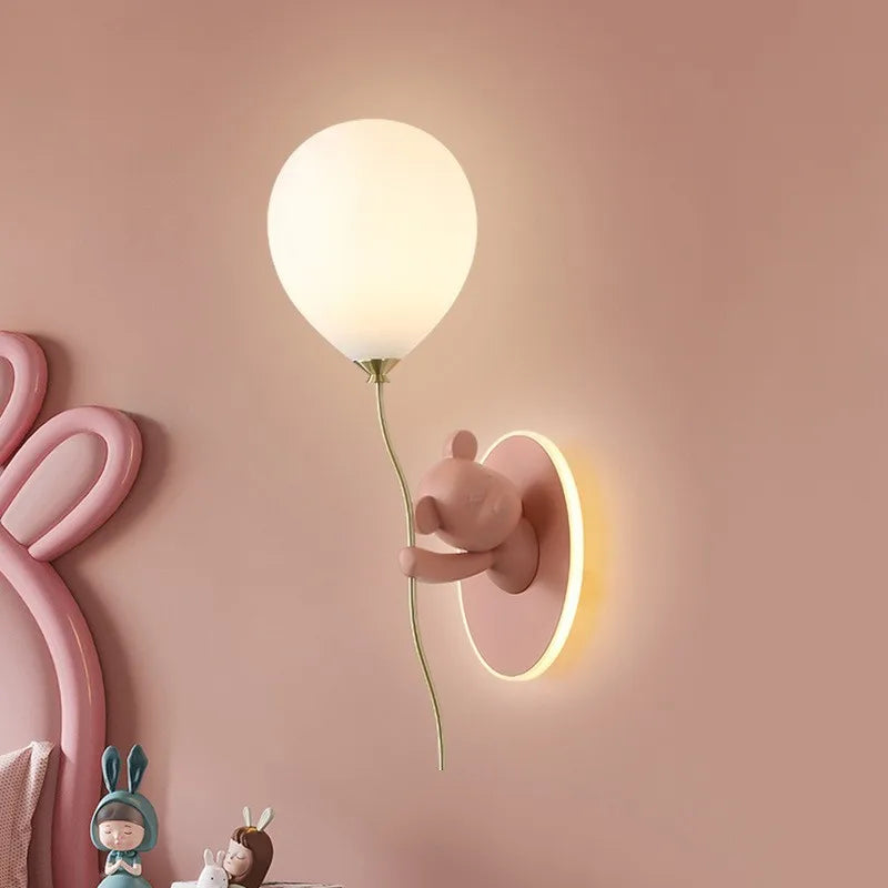 applique murale ours en ballon pour chambre d'enfant