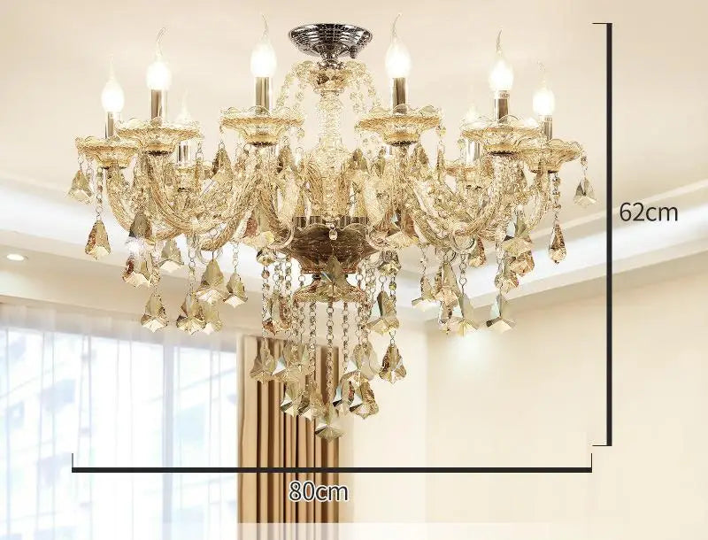 lustre en cristal moderne pour décoration intérieure élégante