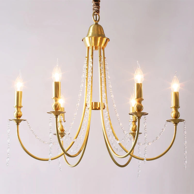 lustre en laiton moderne pour éclairage intérieur élégant