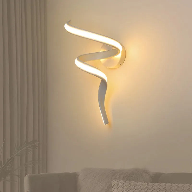 lampes led spirale modernes bande minimaliste fer