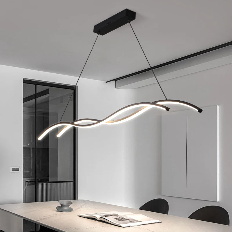 Modern minimalist dining room LED chandelier, living room, study room, bedroom, bar, interior decoration lighting chandelier