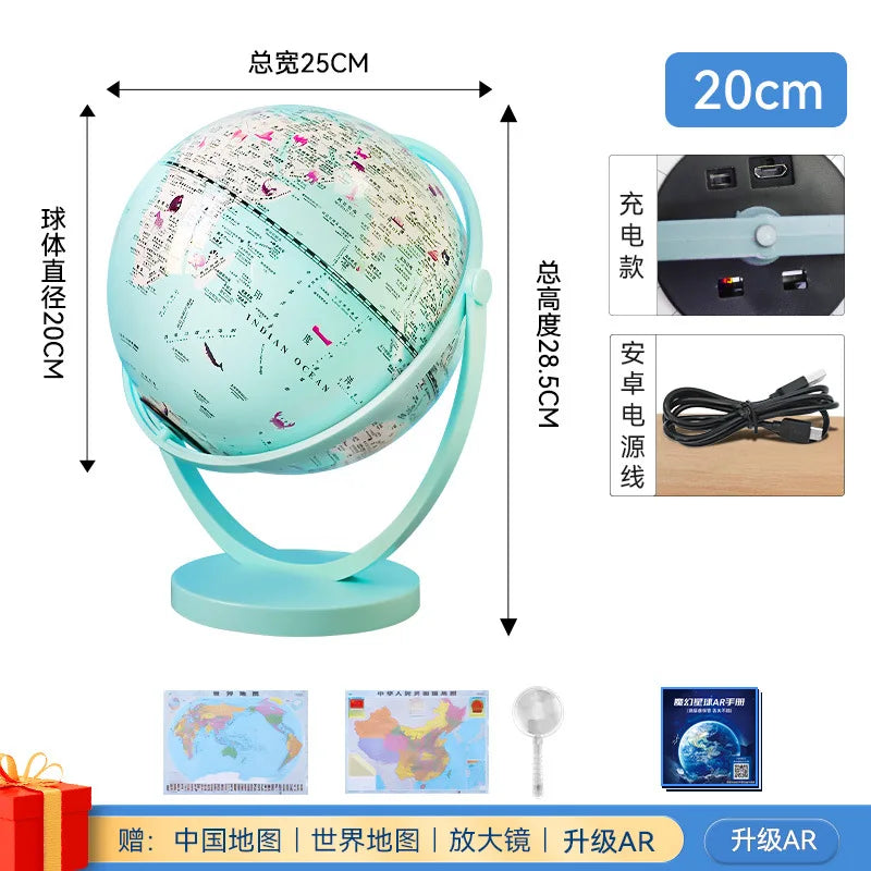 globe terrestre intelligent rotatif avec carte géographique décoratif éducatif