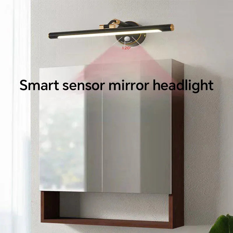 miroir à led moderne éclairage minimaliste rétractable intérieur