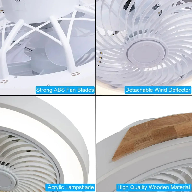 ventilateur plafond moderne pour enfants avec lumière led et télécommande