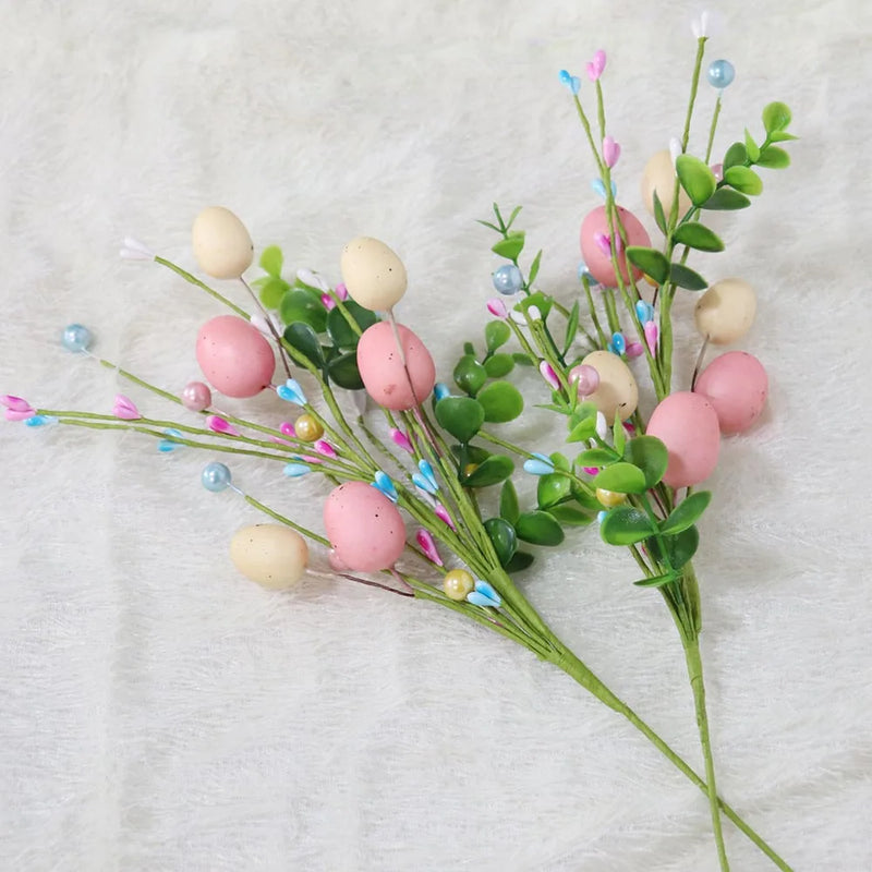 décoration œuf artificiel fleurs mousse pour pâques diy