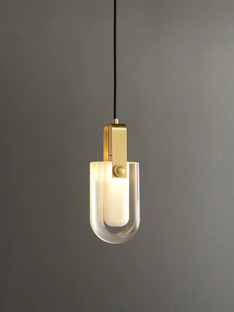 lustre en cristal cuivre design nordique pour intérieur moderne