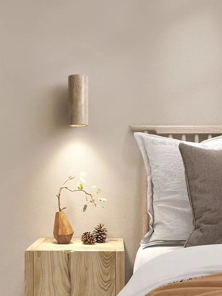 Natural Stone Wall Lamp, Retro Art, LW Decorative Lamp, Living Room, Bedroom, Corridor, Staircase Lighting