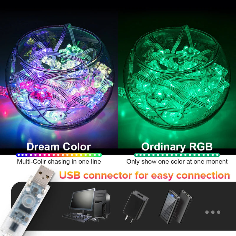 guirlande lumineuse usb ws2812b décorative pour fêtes et anniversaires