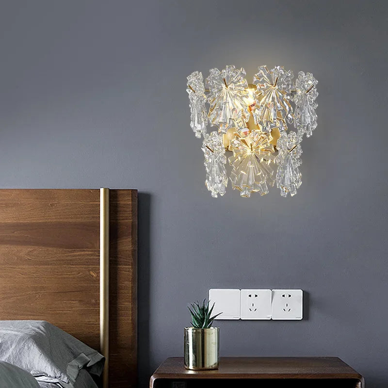 plafonnier led en verre cristal design minimaliste pour intérieur élégant