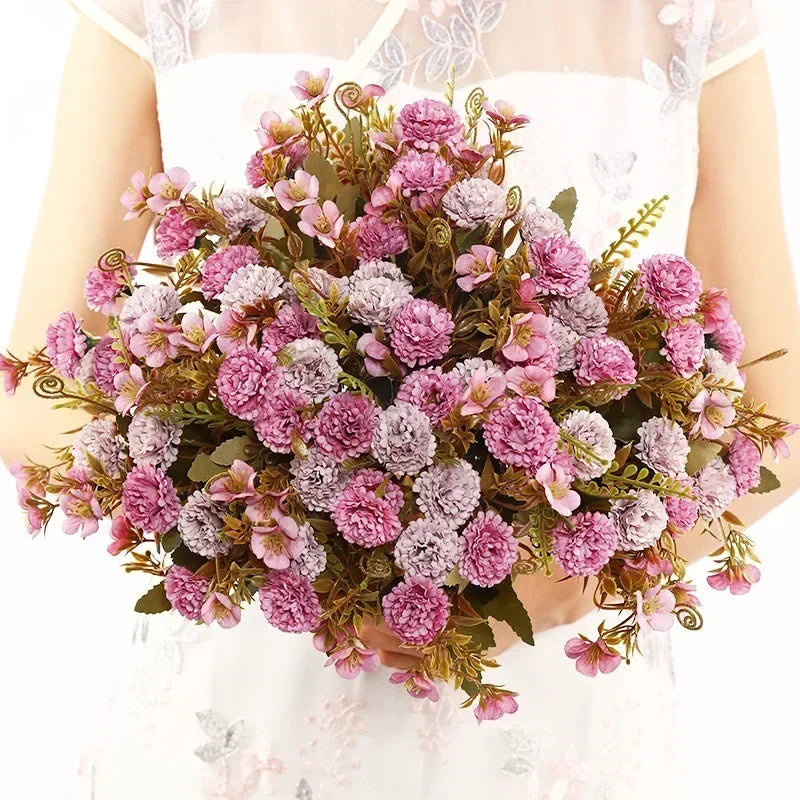 bouquet de lilas artificiels en soie pour décoration florale