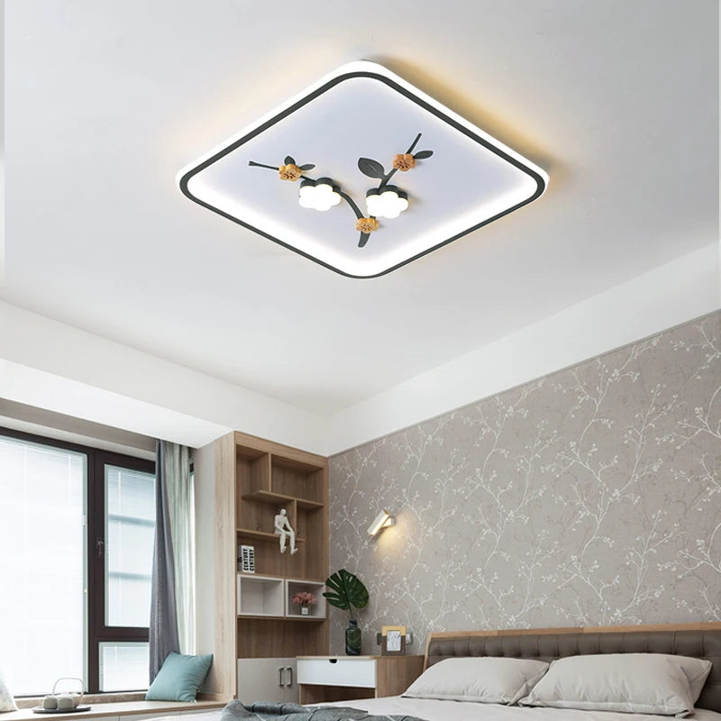 plafonnier led design floral pour décoration moderne de plafond