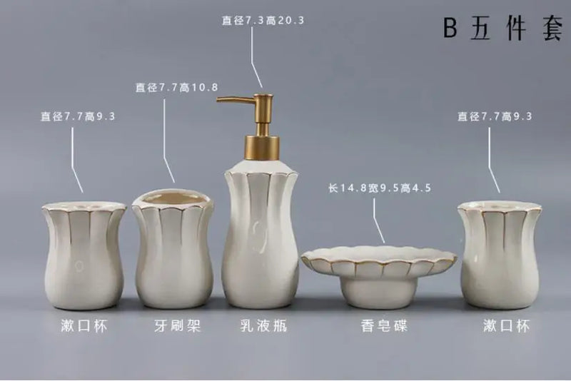 kit de salle de bain en céramique Jingdezhen de qualité supérieure