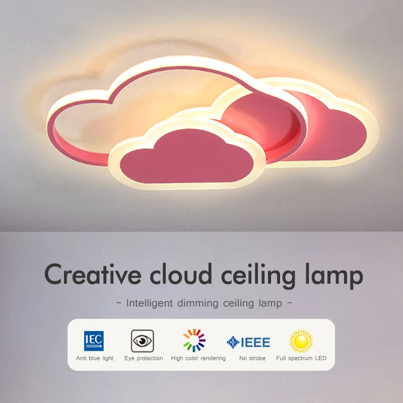 plafonnier led moderne creative cloud luminosité réglable grand panneau lumineux